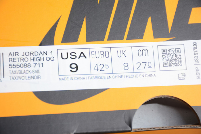 Air Jordan 1 Retro High OG “Yellow Toe” 555088-711